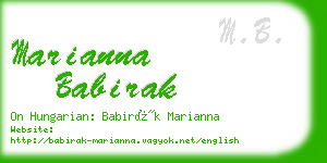 marianna babirak business card